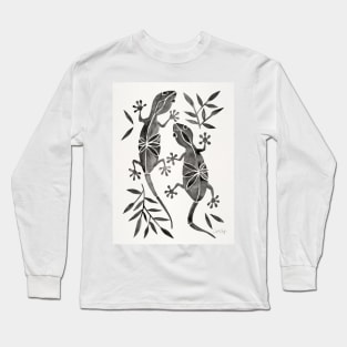 gecko black Long Sleeve T-Shirt